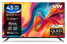 VW 109 cm (43 inches) Pro Series 4K Ultra HD Smart QLED Google TV VW43GQ2