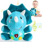 Toyzey Musical Baby Toys 6 9 12 Months, Dinosaur Toys for Boys Gifts Age 1 2 3 Tummy Time Soft Toys Baby Boys Gifts 6-12 Months Montessori Toys for 1 Year Old Boys Baby Toys 6-12 Months