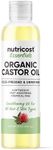 Nutricost Essentials Organic Cold Pressed Castor Oil (8 oz) Unrefined Castor Oil for Hair, Skin, and Face Care