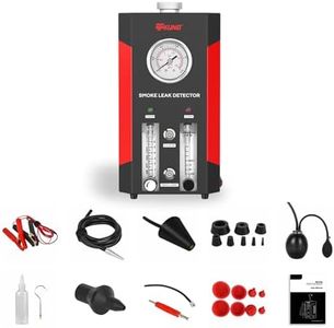 Automotive Smoke Tester,SDT206 Smoke Machine, Dual Modes Car Smoke Tester,EVAP Smoke Machine,Smoke Vacuum Leak Detector,Fuel Leak Detectors with Pressure Gauge,Adjustable Flow Meter for 12V Vehicles