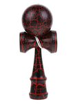 Kendama Kraze Beech Wooden Toy -Extra String (Black & red crackd)