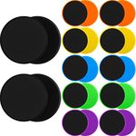Wettarn 24 Pcs Core Sliders for training Abdominal Exercise Gliding Discs Dual Sided training Sliders Disc Fitness Sliders Exercise Gear for Gym Floors Training Abdominal Core Strength(Multicolor)