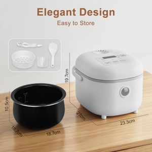 Bear 4-Cup Multifunction Rice Cooker – White