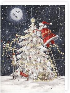 Traditional Advent Calendar - Santa Up a Christmas Tree - No Chocolate