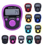 SYGA Electronic Finger Counter 5 Digit LED Electronic Finger Counter Resettable Finger Digital Hand Tally Lap Counter Counting with Handheld Ring for Golf Goods Counting- Random Colour, 3 Piece