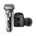 Braun Series 9 Men's Electric Foil Shaver with Clean and Renew Charger Rechargeable/Cordless Razor and Premium Travel Case