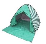 Eplze YBK Tech Automatic Pop Up Beach Tent UV Protection Instant Portable Quick Cabana Sun Shelter for 2-3 Persons- Stripe Design (Green)