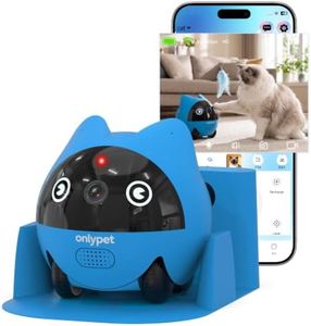 onlypet Pet Camera Indoor with Phone App, AI Pet Cam Robot for Cats & Dogs