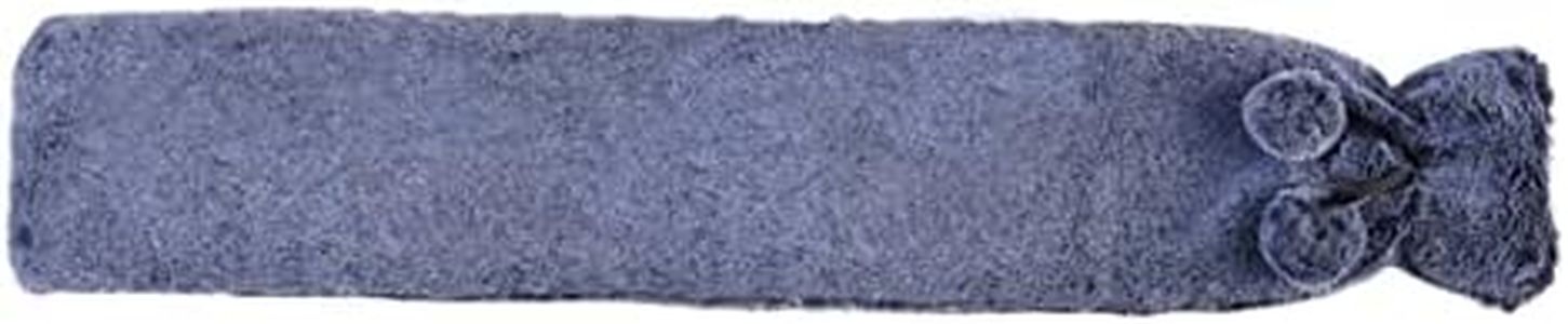Warmies Hot Water Bottle Marshmallow Blue Fur Fleece Cover, Long Wearable Hot Water Bottle