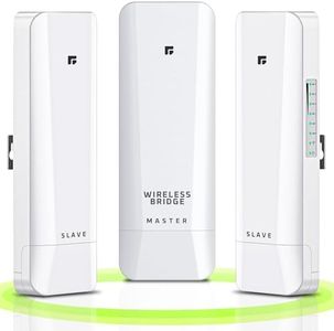 Wireless Bridge Point to Point/Multipoint 3 Pack, 5.8GHz Outdoor Wireless Bridge to Provide Network Communication for Shop, Barn, Garage Building, 3KM Long Distance Pre-configured Set. (3KM 3-Pack)