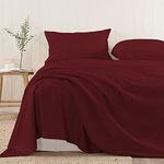 Pizuna Cotton King Size Flat Sheet Rio Red 1 PC, 400 Thread Count 100% Long Staple Combed Cotton Sateen Weave Soft King Flat Sheet (Rio Red King Flat Sheet Only)