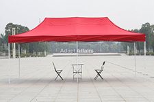 Invezo Gazebo Tent for Outdoor 10 x 20 ft / 3 x 6 mtr (Super Heavy Duty - 55kgs, Red) Water Proof Tent - 2 mins Installation