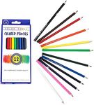Color Swell Colored Pencil Pack 12 Count Assorted Vibrant Pre-Sharpened Colors Perfect for Kids, Teachers, Classrooms, and All Ages