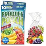 Produce Pouch- 20 bags total- green bags help keep produce fresher longer