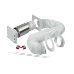 Tumble Dryer Venting Kit with Gravity White Grille 100mm