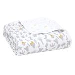 aden + anais Essentials Dream Blanket, Muslin Baby Blankets for Girls & Boys, Ideal Lightweight Newborn Nursery & Crib Blanket, Alphabet Animals