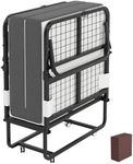 CAIYUN Folding Bed with Mattress,Guest Z Single Bed,Portable Foldable Beds with Memory Foam Mattress and Fabric Storage Bag,Spare Beds,Rollaway with Fold-up Metal Frame 75" x 31"