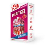 HIGH5 Energy Gels with Electrolytes - Quick Release Sports Gels for Peak Performance - Natural Fruit Juice & Caffeine-Free - Energy Boost for Running, Cycling, Endurance (Raspberry, 5 x 60g)