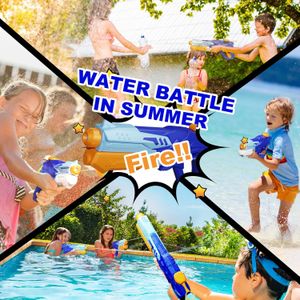 MOZOOSON Water Pistols 2-Pack – Kids Outdoor Water Blaster Toy Set