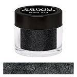 PRIVIU Power Shimmer Metallic Eye Makeup Loose Glitter Eyeshadow Powder (Talc Free), 06 Black Ash, 3g