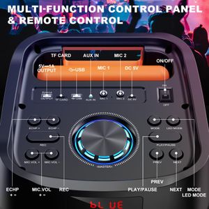 JYX 8-Inch Karaoke Machine with 2 Microphones – Portable Speaker System