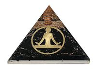 Shungite Orgonite Pyramid for EMF Protection and Negative Energy Protection | Natural Crystal Orgone Organite Pyramid (Buddha)