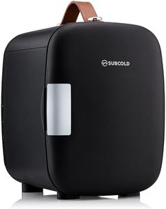 Subcold Pro4 Luxury Mini Fridge Cooler | 4 Litre / 6 Cans | AC and Exclusive USB Power Option | Portable Small Fridge for the Office, Bedroom, Car, Travel, Skincare & Cosmetics (Black New)