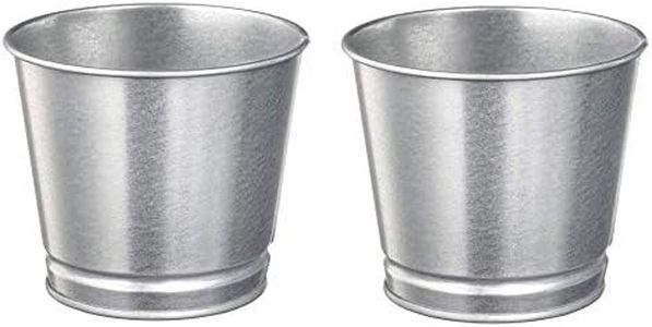 Ikea Galvanised Plant Pot (9 cm/3 ½") - Pack of 2