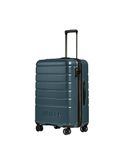 ANTLER - Logo Hard Shell Medium Suitcase - Durable, Lightweight & Expandable, 4 Spinner Wheels - Adjustable Handle, TSA Lock, 68cm - Blue Grey
