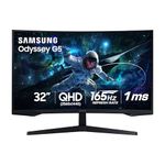 Samsung Odyssey 32 inch Curved Gaming Monitor (2,560 x 1,440) G55C QHD 165 Hz 1 ms, HDR10, FreeSync, Eye Saver Mode, 1000R Curvature- LS32CG550ENXZA