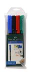 Faber-Castell Fine Multi-Marker - Pack of 4 (Assorted)