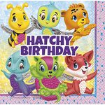 Unique Party 59301 - 5" Hatchimals Paper Napkins, Pack of 16