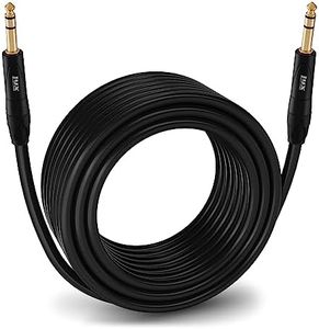 LyxPro ¼" TRS to ¼ TRS Balanced Audio Cable, Superior Signal Transfer, Crystal Clear High Frequency, Noiseless, Durable & Flexible Patch Cable, Professional Grade Heavy Duty, 75 feet Male to Male