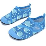 Swim Water Shoes Boys Kids Toddlers Baby Beach Shoes Aqua Pool Swimming Socks River Sea Sand Footwear（Whales Blue 32/33）