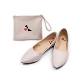 Ladies Roll Up Shoes Ideal for Weddings, Races Nights out 2 Colours (Nude, UK Footwear Size System, Adult, Women, Numeric, Medium, 7)