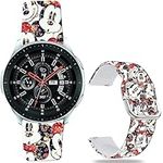 Leotop Mouse Theme Bands Compatible with Samsung Galaxy Watch 5/Watch 4/Watch 42mm/Watch 3 41mm/Active 2 44mm/Active 40mm/Gear Sport/S2 Classic/TicWatch 2 Fancy 20mm Cartoon Strap.