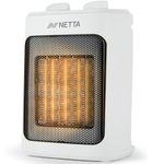 NETTA Heater Ceramic Fan Heater 2000W - 3 Heat Settings & Thermostat with Tip Over & Overheat Protection, Portable and Compact Electric Space Heater - White