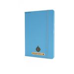 AICA Personalized Name & Charm Leather Notebook Diary -A5 Size, 180 Ruled Pages (Sky Blue) | Customized Birthday Daily Journal Notes Diary Gifts for Boyfriend Teens Teenagers Boys Best Friends