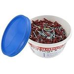 Megabucket Screws, Wall Plugs & Pozi's. Tub of 500. Red plugs & screws. 8 x 1 1/2. Complete with Driver bits. MTB