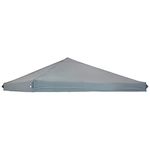 Sunnydaze 12 x 12 Foot Standard Pop-Up Canopy Shade - PU-Coated 150D Oxford Fabric Replacement Top for Canopy - Gray