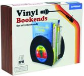 Gift Republic Spinning Hat Retro Vinyl Bookends,Black,135. x 18 x 5cm