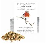 25 PERSONALISED Funeral Memorial Bird Seed Packets Loving Tribute to Feed the Birds in Memory of Your Loved One/Funeral Favours for Guests Funeral Decorations & Funeral Favour