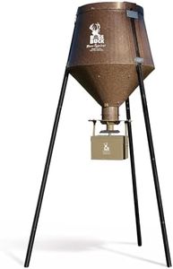 Boss Buck 200 Series Large Outdoor Automatic Hunting Wildlife Deer Feeder, 200 Pound Maximum Feed Capacity for Game and Wildlife Management, Brown