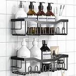 Shower Caddy 2 Pack,Adhesive Shower Organizer for Bathroom Storage&Home Decor&Kitchen organizers and storage,No Drilling,Large Capacity,Rustproof Stainless Steel Bathroom Organizer,Bathroom Decor Sets