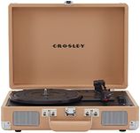 Crosley CR8005F-LT Cruiser Plus 3-Speed Bluetooth Turntable, Light Brown