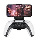 PS5 Controller Phone Holder, PS5 Controller Mobile Phone Holder, Mobile Phone Clip Holder Mount Stand for PS5 DualSense Controller, Foldable Holder Game Clip for Smart Android/iOS Mobile Phones, Black