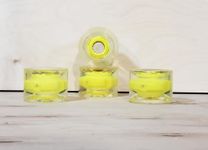 GHOST BOARDS 70mm LED Longboard Wheels - Light Up Wheels for Longboards with ABEC-7 Bearings for Smooth Ride- Bright Skate Wheels Grip Any Surface- Raise Your Ride with Flashy Skate Wheels - Yellow
