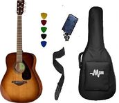 Yamaha FG800J Acoustic Guitar Solid Top Dreadnought With Bag Belt, String Set & Plectrums, Sand Burst