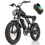 YVY C20 Lite Electric Bike, 50 Miles Max Range, 48V 15.6Ah Removable Battery, 80Nm Motor, 7 Speed Ebike, 20" Fat Tire Dirt Bike, Full Suspension, Dual Disc, LCD Display