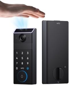 eufy FamiLock S3 Max, Smart Lock With Palm Vein Recognition, Keyless Entry Door Lock for Front Door, 3-in-1 Wi-Fi Keypad Deadbolt+ 2K HDR Camera+ Doorbell, ANSI/BHMA Grade 1, Auto Lock, No Monthly Fee